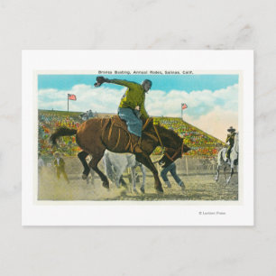 Ein Bucking-Bronco im Salinas Rodeo Postkarte