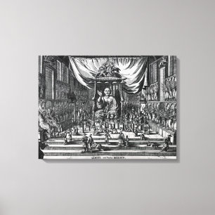 Ein buddhistischer Tempel, eine Illustration Leinwanddruck