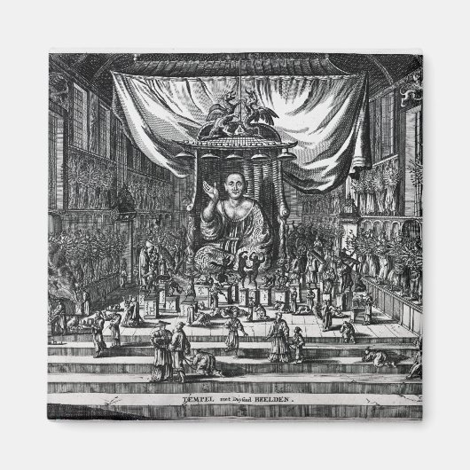 Ein buddhistischer Tempel, eine Illustration Magnet (Vorne)