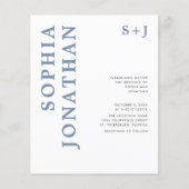 Ein Budget für alle in einem Dusty Blue Wedding (Vorderseite)