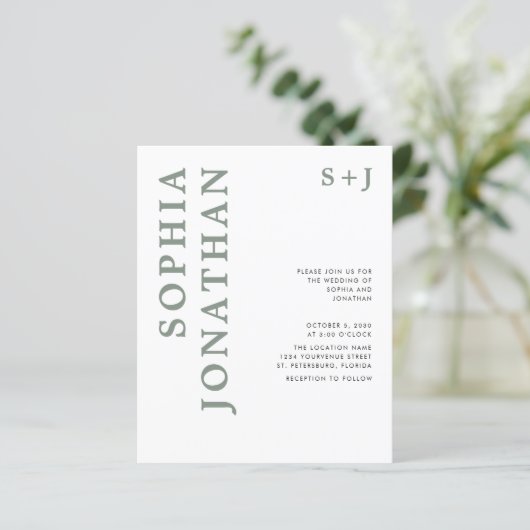 Ein Budget für die Grüne Hochzeit (Stehend Vorderseite)