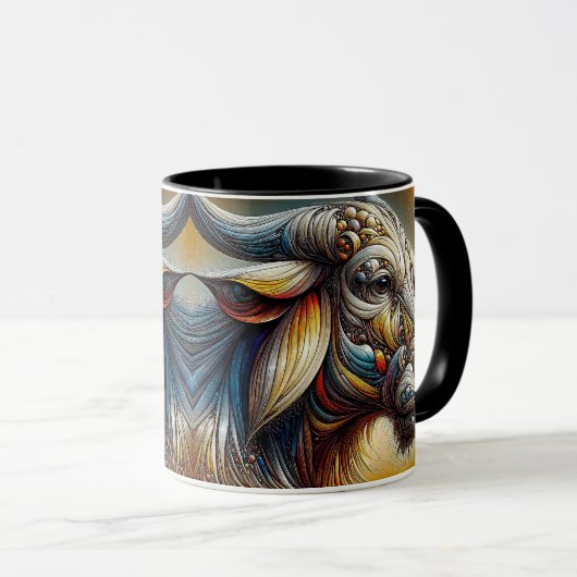 Ein Büffelbild. Tasse (VorderseiteRechts)
