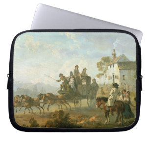 Ein Bühne-Zug auf einer Land-Straße, 1792 (Öl a Laptopschutzhülle
