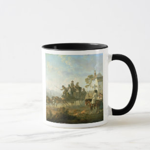 Ein Bühne-Zug auf einer Land-Straße, 1792 (Öl a Tasse