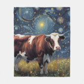 Ein Bull in der frühen Nacht Fleecedecke (Vorderseite)