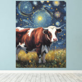 Ein Bull in der frühen Nacht Leinwanddruck (Insitu (Holzboden))