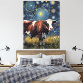 Ein Bull in der frühen Nacht Leinwanddruck (Insitu (Schlafzimmer))