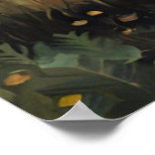 Ein Bull in der frühen Nacht Poster (Ecke)