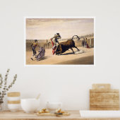 Ein Bull springen Poster (Küche)