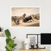 Ein Bull springen Poster (Heimbüro)