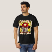 Ein Bulldoggen-Feuerwehrmann T-Shirt (Vorne ganz)