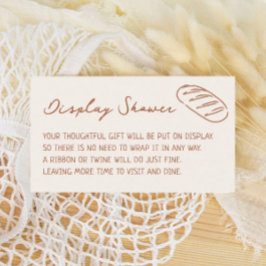 Ein Bun in der Dusche des Oven Baby Shower Begleitkarte