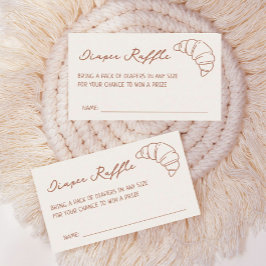 Ein Bun in der Oven Baby Duschdusche Windeln Raffl Begleitkarte