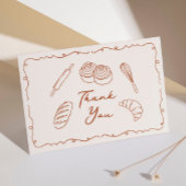 Ein Bun in der Oven Baby Dusche geklappt Dankeskarte