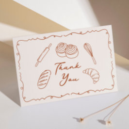 Ein Bun in der Oven Baby Dusche geklappt Dankeskarte