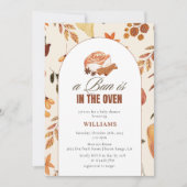 Ein Bun ist in der Oven Fall Babydusche Einladung (Vorderseite)