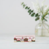 Ein Bündel der Kuchen-MiniVisitenkarte Mini Visitenkarte (Stehend Vorderseite)