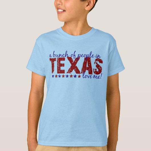 Ein Bündel Leute in Texas-Liebe ich! T-Shirt (Vorderseite)