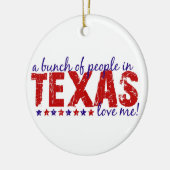 Ein Bündel Leute in Texas-Liebe ich! Verzierung Keramik Ornament (Links)