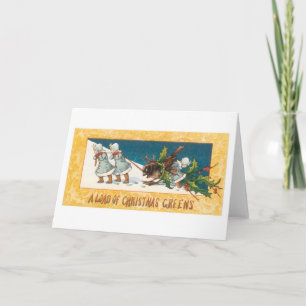 Ein Bündel Weihnachtsgrün Feiertagskarte