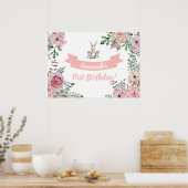 Ein Bunny Floral Birthday Poster (Küche)