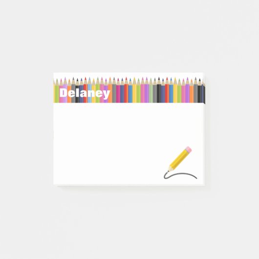 Ein bunte Leben-Name-Post-Itanmerkungen Post-it Klebezettel (Vorderseite)