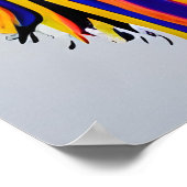 Ein bunter Regenbogenzebra Poster (Ecke)