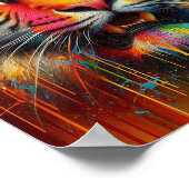 Ein bunter Tiger Poster (Ecke)