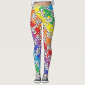 Ein buntes abstraktes leggings (Vorderseite)