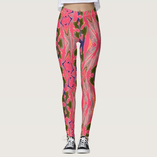 Ein buntes abstraktes Muster "Ratti_Creative_Arts" Leggings (Vorderseite)