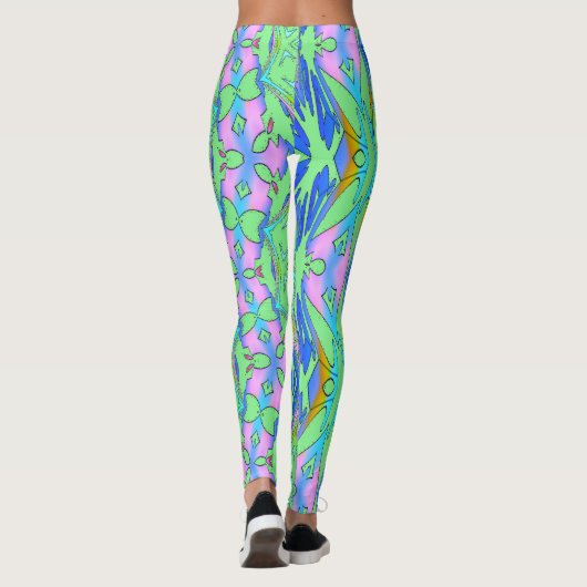 Ein buntes abstraktes Muster "Ratti_Creative_Arts" Leggings (Rückseite)