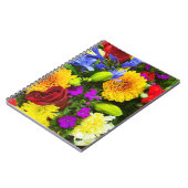 Ein buntes Blumendesign Notizblock (Linke Seite)
