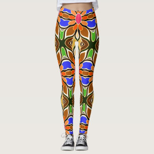Ein buntes Blumenmuster "Ratti_Creative_Arts" Leggings