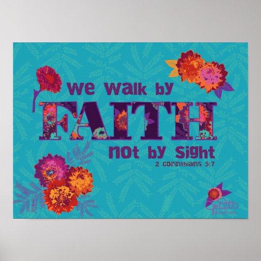 Ein buntes Christliches Zitat der Glaubensbibel Poster (Vorne)