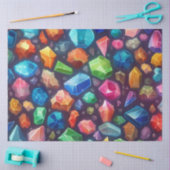 Ein buntes Design der Gem-Serie 10 Seidenpapier (Basteln)