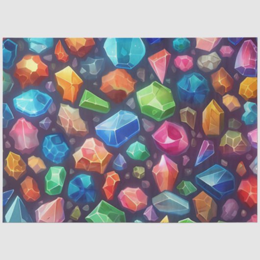 Ein buntes Design der Gem-Serie 10 Seidenpapier (Vorderseite)