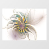 Ein buntes Fraktal-Ornament. Abstrakte Blume Fensteraufkleber (Blatt)