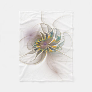 Ein buntes Fraktal-Ornament. Abstrakte Blume Fleecedecke