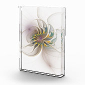 Ein buntes Fraktal-Ornament. Abstrakte Blume Fotoblock (Rechts)