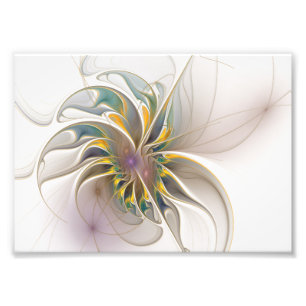 Ein buntes Fraktal-Ornament. Abstrakte Blume Fotodruck