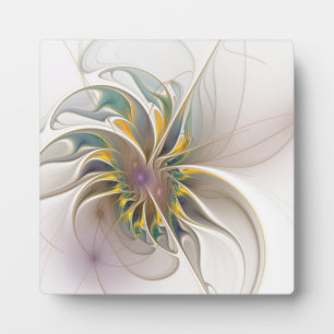 Ein buntes Fraktal-Ornament. Abstrakte Blume Fotoplatte