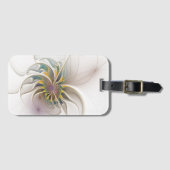 Ein buntes Fraktal-Ornament. Abstrakte Blume  Gepäckanhänger (Vorderseite (Horizontal))