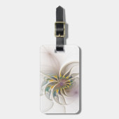 Ein buntes Fraktal-Ornament. Abstrakte Blume Gepäckanhänger (Vorderseite vertikal)