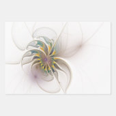 Ein buntes Fraktal-Ornament. Abstrakte Blume Geschenkpapier Set (Vorderseite 3)