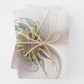 Ein buntes Fraktal-Ornament. Abstrakte Blume Geschenkpapier Set (Beispiel)