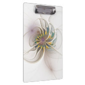 Ein buntes Fraktal-Ornament. Abstrakte Blume Klemmbrett (Rechts)