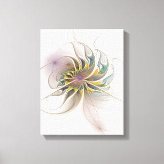 Ein buntes Fraktal-Ornament. Abstrakte Blume Leinwanddruck