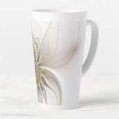 Ein buntes Fraktal-Ornament. Abstrakte Blume Milchtasse (Rechte Ecke)