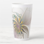 Ein buntes Fraktal-Ornament. Abstrakte Blume Milchtasse (Vorderseite)