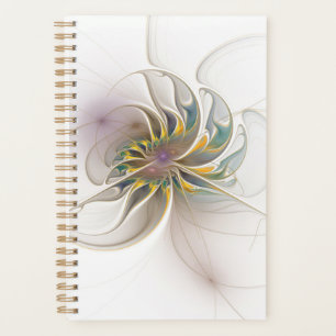 Ein buntes Fraktal-Ornament. Abstrakte Blume Planer